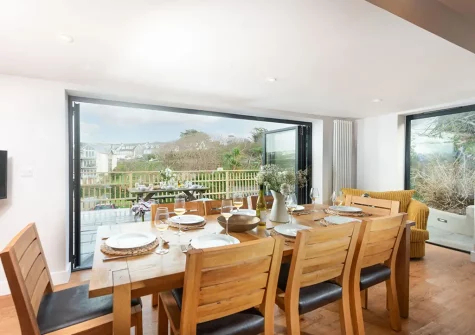 The dining area at Beachside, Newquay