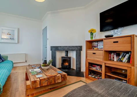 The living room at Beachside, Newquay