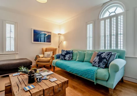 The living room at Beachside, Newquay