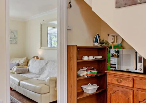 The living area & kitchen at Beachside, Porthtowan