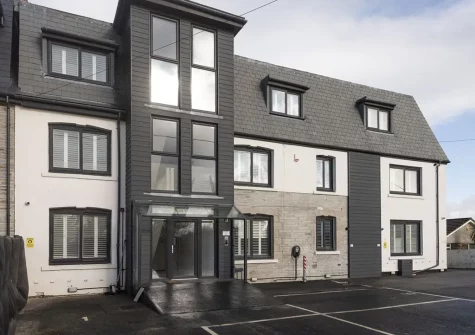 Outside Beachview Apartment 8, Crantock