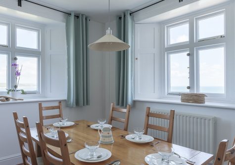 The dining area at Beacon Cottage, Start Point