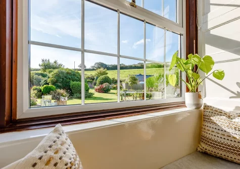 The kitchen window seat at Beacon Down, Parracombe