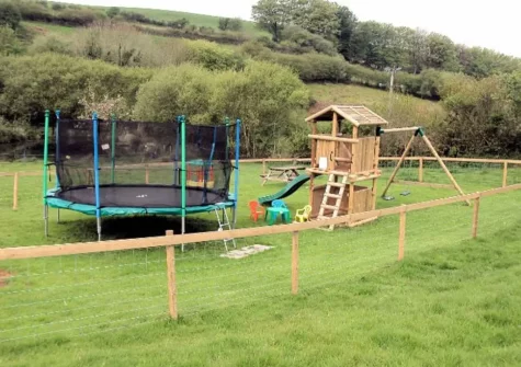 The well-quipped enclosed children's play area