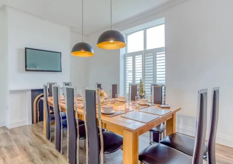 The dining area at Beacon House, Bideford