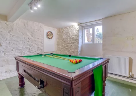 The games room at Beacon House, Bideford