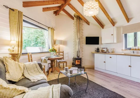The living, dining area & kitchen at Becks Meadow Lodge, Black Torrington