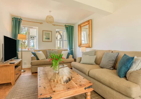 The living room at Beech Cottage, Rousdon