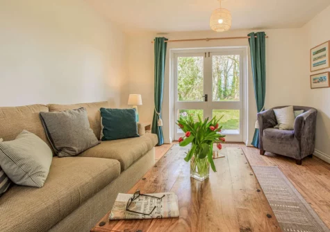 The living room at Beech Cottage, Rousdon