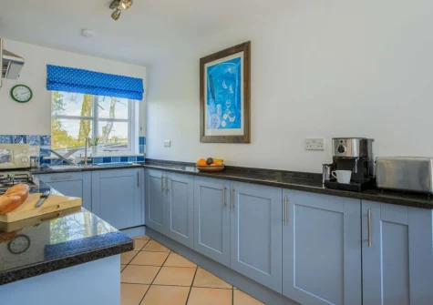 The kitchen at Beech Cottage, Rousdon