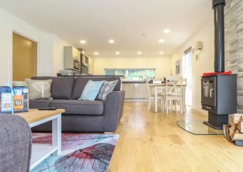 The living area at Beech, Killiow Country Estate, Truro