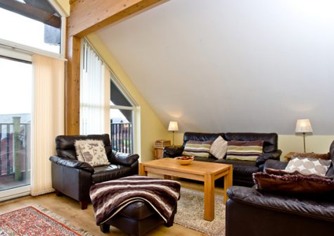 The upstairs living area @ Beech Lodge, Retallack, St. Columb