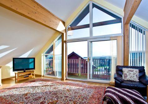 The upstairs living area @ Beech Lodge, Retallack, St. Columb