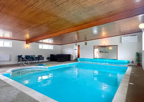 The shared indoor swimming pool at Beechcroft, Clawton