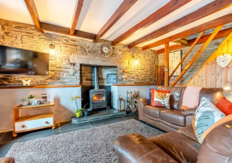 The living area at Beechleigh Cottage, Menheniot