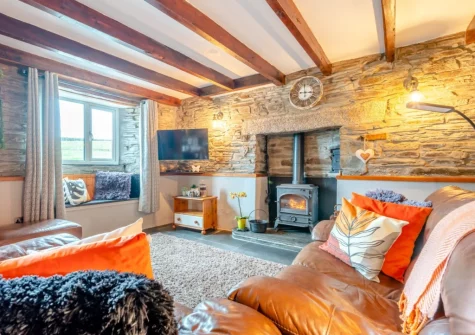 The living area at Beechleigh Cottage, Menheniot