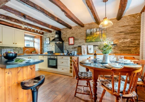 The kitchen & dining area at Beechleigh Cottage, Menheniot