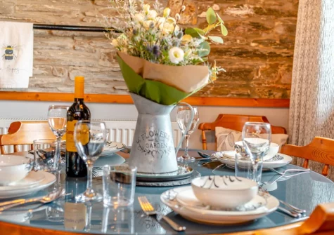The dining area at Beechleigh Cottage, Menheniot