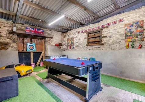 The games barn at Beechleigh Cottage, Menheniot