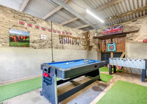 The games barn at Beechleigh Cottage, Menheniot