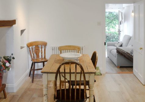 The dining area at Beehive Cottage, St Breock