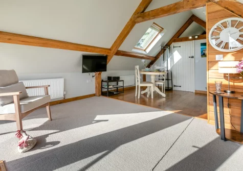 The living & dining area at Bella's Place, Ponsanooth