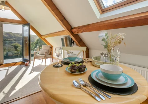 The living & dining area at Bella's Place, Ponsanooth