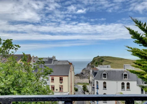 The view from the terrace & alfresco dining area at Belle View, Ilfracombe