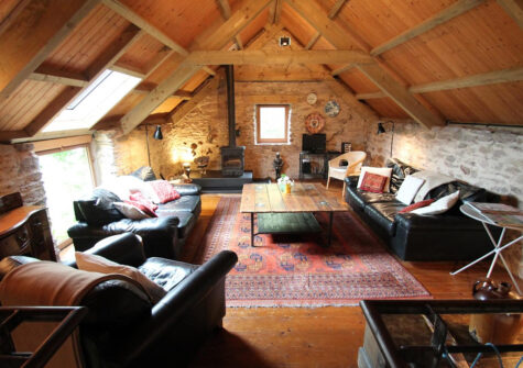 The living area at Bentwitchen Barn Cottage, North Heasley