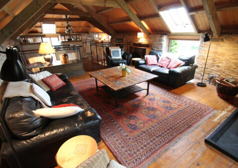 The living area at Bentwitchen Barn Cottage, North Heasley