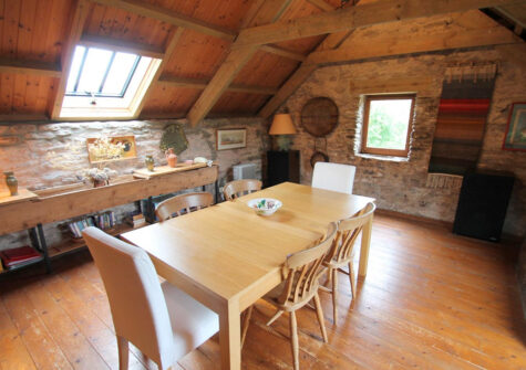 The dining area at Bentwitchen Barn Cottage, North Heasley