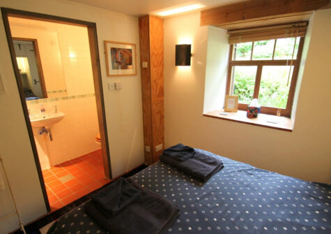 Bedroom #3 and en-suite at Bentwitchen Barn Cottage, North Heasley