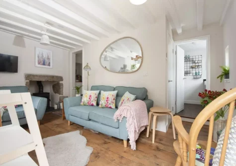 The living area at Berakah, Mousehole