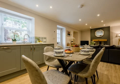 The kitchen & dining area at Berea House, Polperro