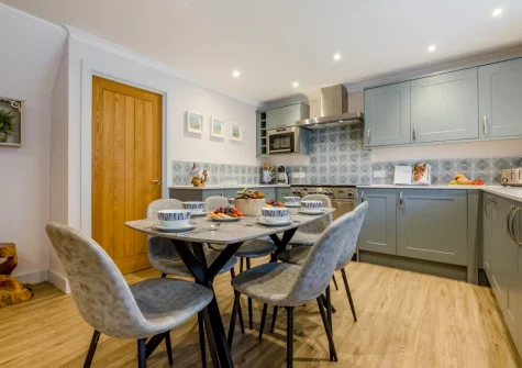 The kitchen & dining area at Berea House, Polperro