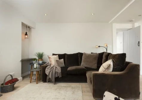 The living area at Berlewen, Mousehole