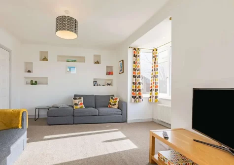 The living room at Berries House, Bude