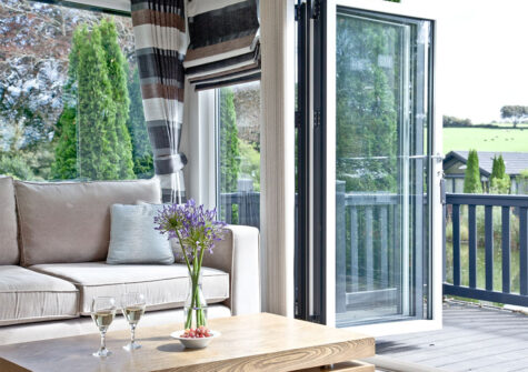 The living area at Berrynarbor Lodge, Kentisbury Grange, Kentisbury