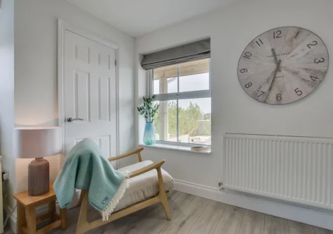 The living area at Bert's Place, Little Petherick