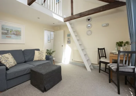 The living & dining area at Bessie Ellen's Cottage, Fowey
