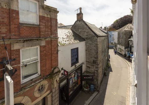 The view from the living & dining area at Bessie Ellen's Cottage, Fowey