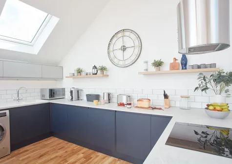 The kitchen at Birch House, Presingoll Barns, St Agnes
