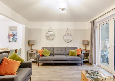 The living room at Birches, Bampton