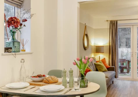 The dining area at Birches, Bampton