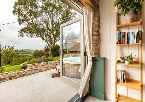 The living area at Birdsong Barn, Combe Martin