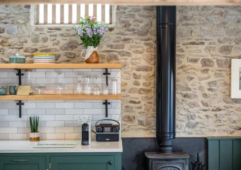 The kitchen at Birdsong Barn, Combe Martin