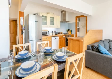 The kitchen & dining area at Black Rock, St Ives