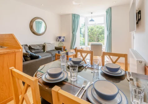 The dining area at Black Rock, St Ives