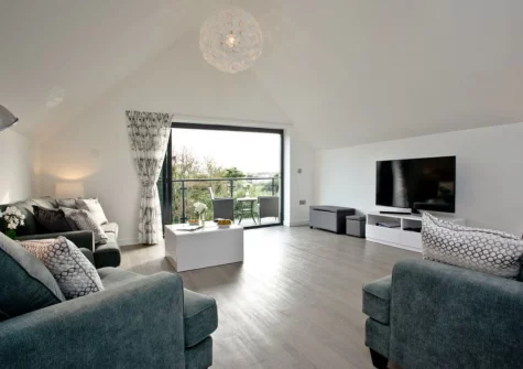 The living area at Black Sea Horse, Westward Ho!