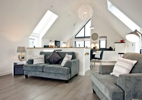 The living area at Black Sea Horse, Westward Ho!